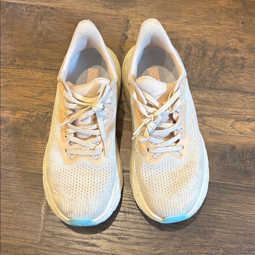 HOKA Beige Athletic Sneakers authentic size 7